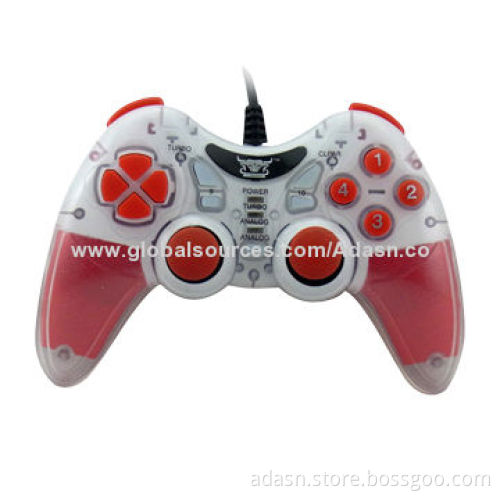 Wired PC USB Game Controller with Double Shock, Various Colors Available, Factory Price